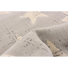 Grey Star Pattern Modern Contemporary Soft Rug