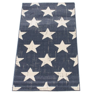 Grey Star Pattern Modern Contemporary Soft Rug