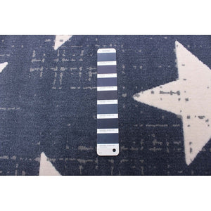 Grey Star Pattern Modern Contemporary Soft Rug