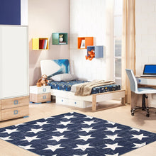 Grey Star Pattern Modern Contemporary Soft Rug