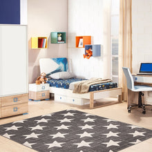 Grey Star Pattern Modern Contemporary Soft Rug