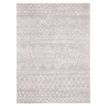 Moroccan Blue Grey Casual Soft Rug