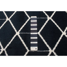 Geometric Navy Blue Modern  Contemporary Soft Rug