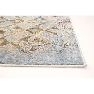 Light Blue Bourbon Casual Soft Rug