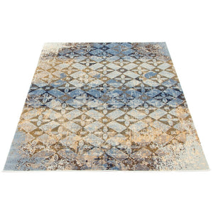 Light Blue Bourbon Casual Soft Rug