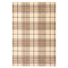 Plaid Cream Casual Soft Rug