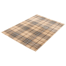 Plaid Cream Casual Soft Rug