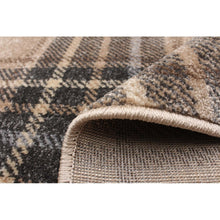 Plaid Cream Casual Soft Rug