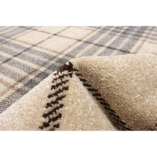 Plaid Cream Casual Soft Rug