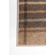 Plaid Cream Casual Soft Rug