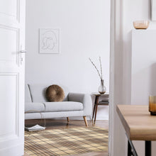 Plaid Cream Casual Soft Rug