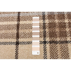 Plaid Cream Casual Soft Rug