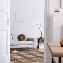 Plaid Cream Casual Soft Rug