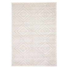 Ivory Geometric Casual Soft Rug