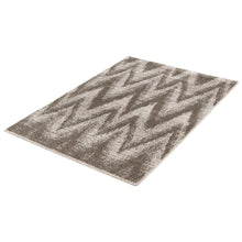 Grey Zig Zag Casual Soft Rug