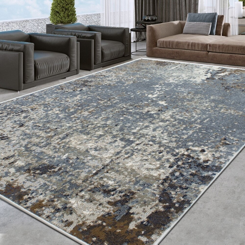 Slate Blue Carmel Casual Soft Rug