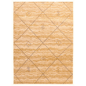 Brown Ivory Casual Soft Rug