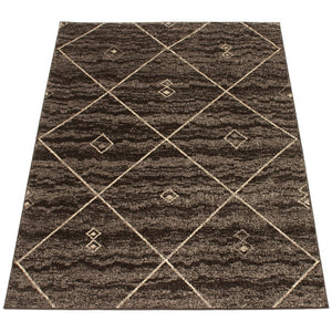 Brown Ivory Casual Soft Rug