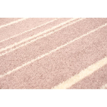 Cream Silver Stripes Fika Casual Soft Rug