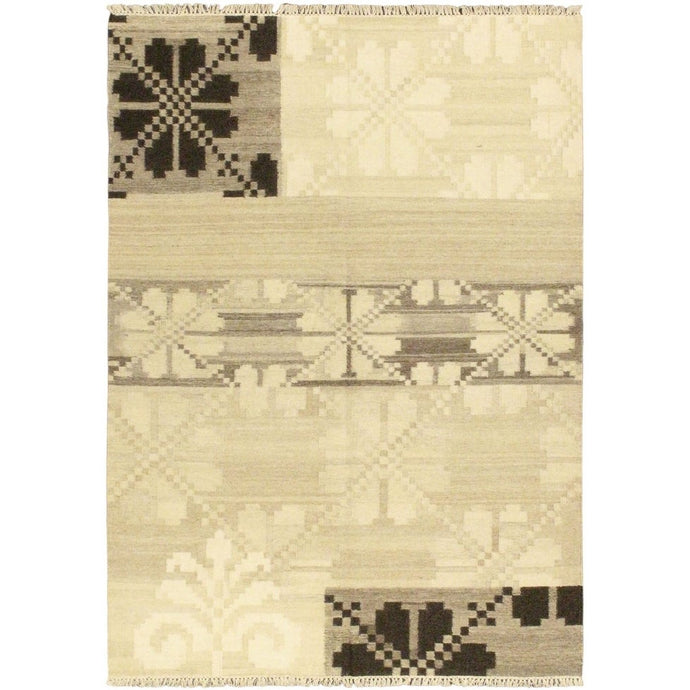 Flat-Weave Istanbul Yama FW Cream Wool Kilim