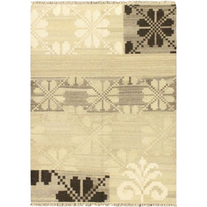 Flat-Weave Istanbul Yama FW Cream Wool Kilim