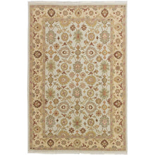 Flat-Weave Lahor Finest Cream Wool Tapestry Kilim