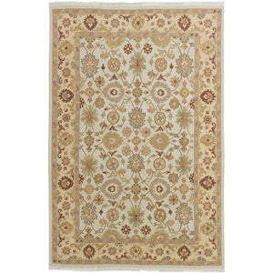 Flat-Weave Lahor Finest Cream Wool Tapestry Kilim