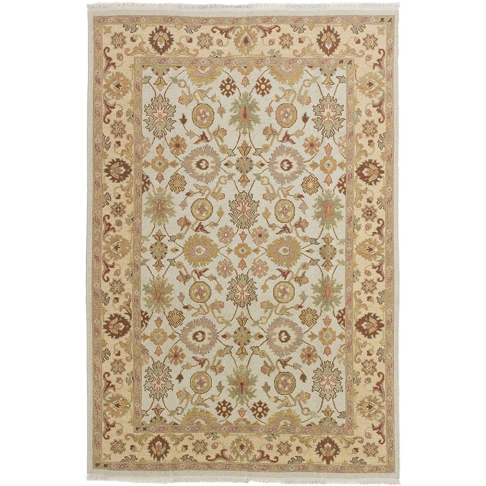 Flat-Weave Lahor Finest Cream Wool Tapestry Kilim