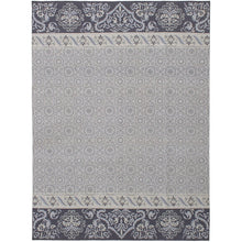 Flat-Weave Tamar III Grey Wool Tapestry Kilim