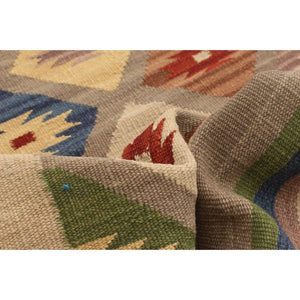 Flat-weave Anatolian Grey Wool Kilim