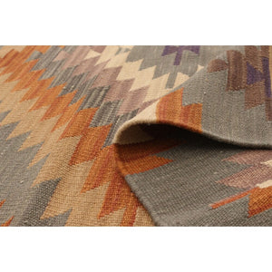 Flat-weave Anatolian FW Grey Wool Kilim