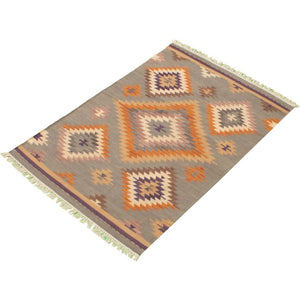 Flat-weave Anatolian FW Grey Wool Kilim