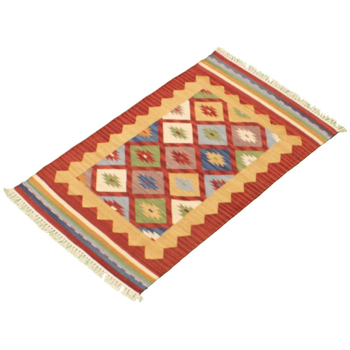 Flat-weave Anatolian Red Wool Kilim