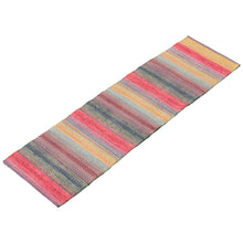 Flat-weave Bold and Colorful Navy, Pink Wool Kilim