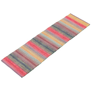 Flat-weave Bold and Colorful Navy, Pink Wool Kilim