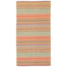 Flat-weave Bold and Colorful Pink, Blue Wool Kilim