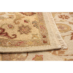 Flat-Weave Lahor Finest Cream Wool Tapestry Kilim