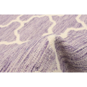 Flat-weave Marrakech Purple Wool Kilim