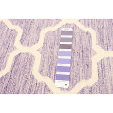 Flat-weave Marrakech Purple Wool Kilim