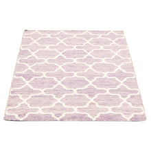 Flat-weave Marrakech Purple Wool Kilim