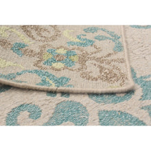 Flat-Weave Tamar I Teal Wool Tapestry Kilim