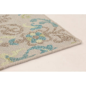 Flat-Weave Tamar I Teal Wool Tapestry Kilim