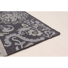 Flat-Weave Tamar III Grey Wool Tapestry Kilim