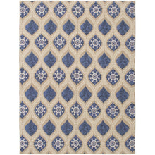 Flat-Weave Tamar II Blue Wool Tapestry Kilim