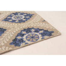 Flat-Weave Tamar II Blue Wool Tapestry Kilim