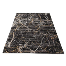 Dark Grey Abstract Casual Soft Rug