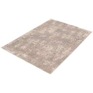 Grey Abstract Patterned Soft Rug