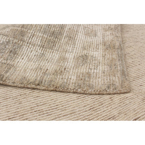 Hand Loomed Khaki Silk Soft Rug