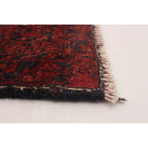 Hand-knotted Authentic Turkish Red Wool Rug