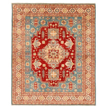 Hand-knotted Finest Ghazni Sky Blue Wool Soft Rug